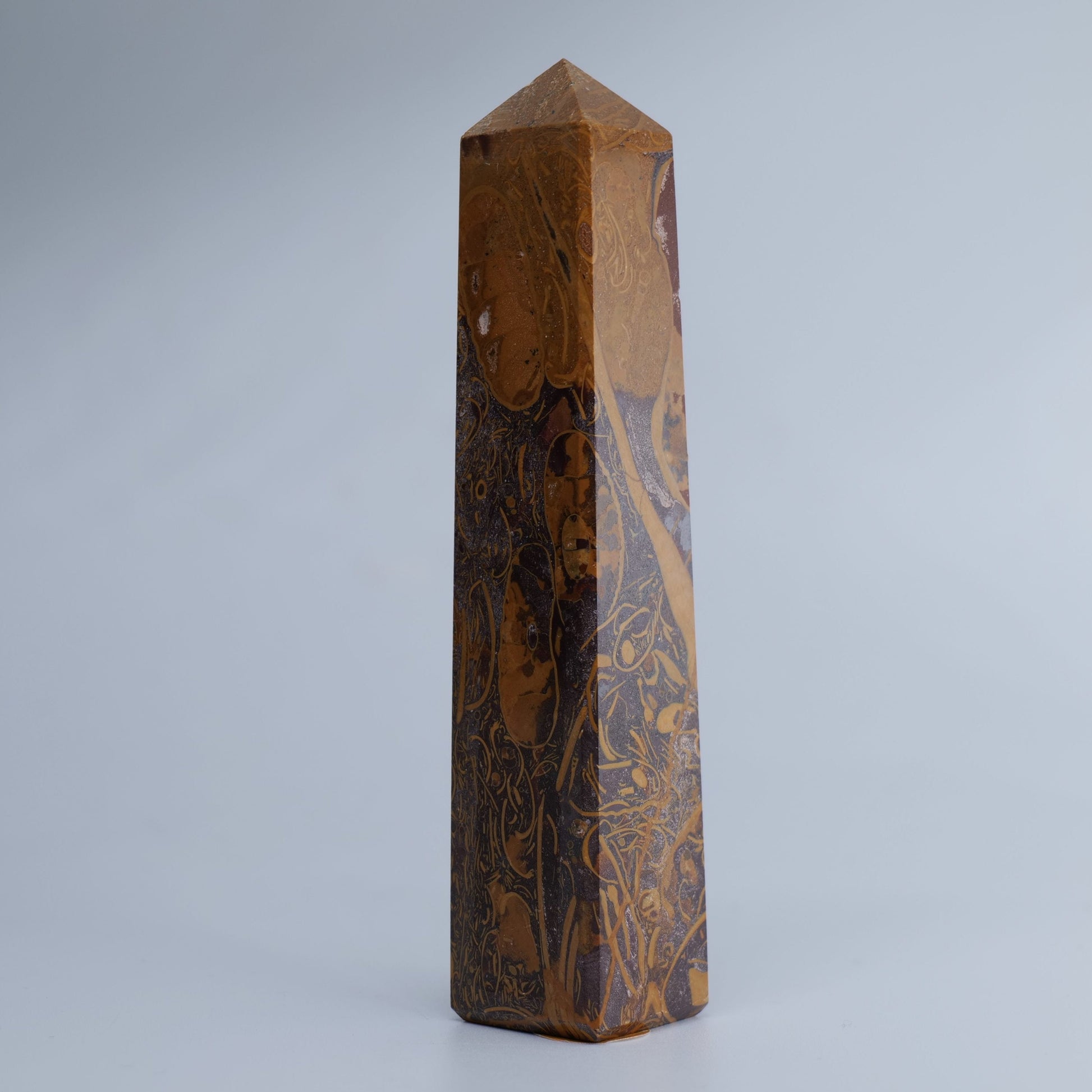 Calligraphy Jasper Crystal Tower 111g - Luna Panther