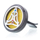 Car Diffuser Kit - Pewter Yoga Chakra - 30mm - Luna Panther