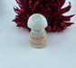 Polished Caribbean Calcite Mushroom featuring soft translucent tone and gentle sheen - Luna Panther