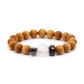 Cedarwood Crown Chakra Bangle with Clear Quartz - Luna Panther