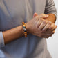 Cedarwood Crown Chakra Bangle with Clear Quartz - Luna Panther