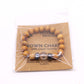 Cedarwood Crown Chakra Bangle with Clear Quartz - Luna Panther