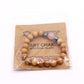 Cedarwood Heart Chakra Bangle with Rose Quartz - Luna Panther