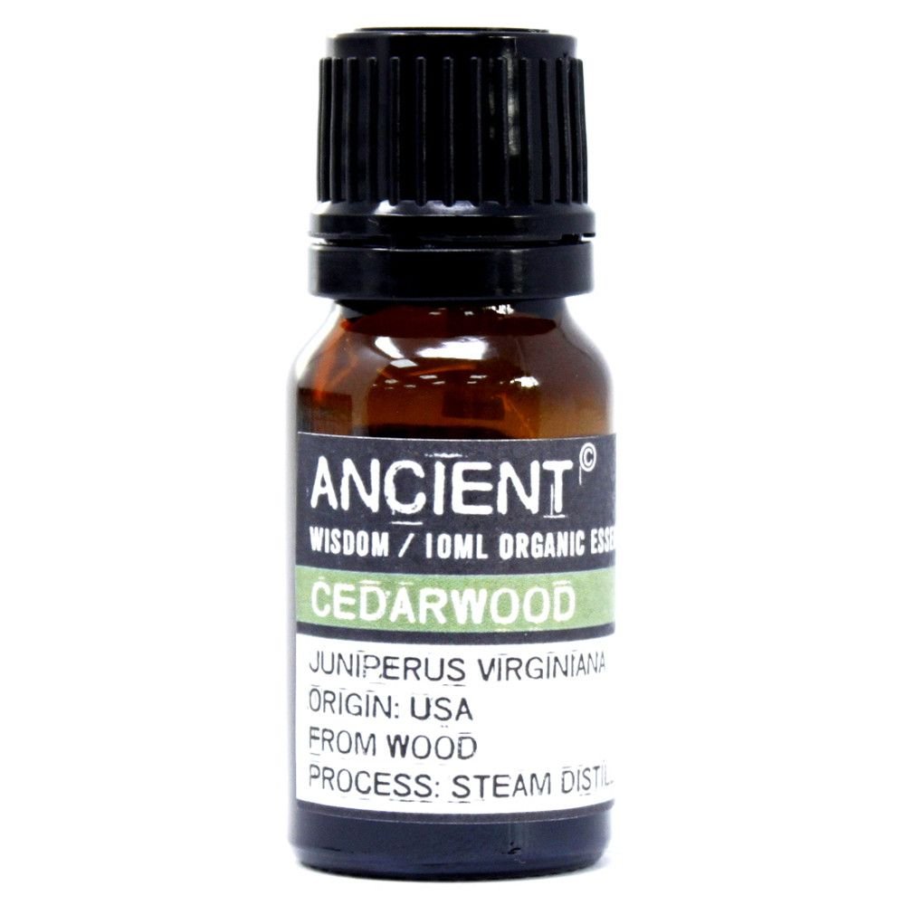 Polished Cedarwood Organic Essential Oil 10ml featuring natural patterning and unique variations - Luna Panther