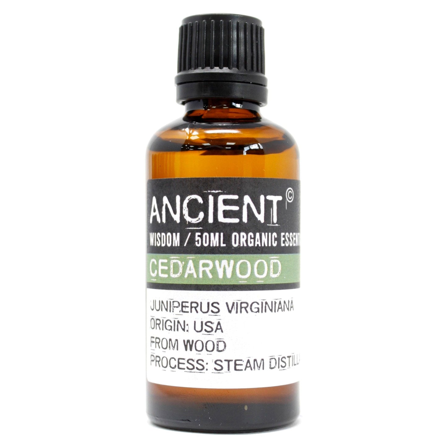 Polished Cedarwood Organic Essential Oil 50ml featuring natural patterning and unique variations - Luna Panther