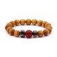 Cedarwood Root Chakra Bangle with Red Jasper - Luna Panther