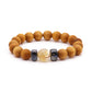 Cedarwood Solar Plexus Chakra Bangle with Citrine - Luna Panther