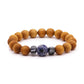 Cedarwood Throat Chakra Bangle with Sodalite - Luna Panther