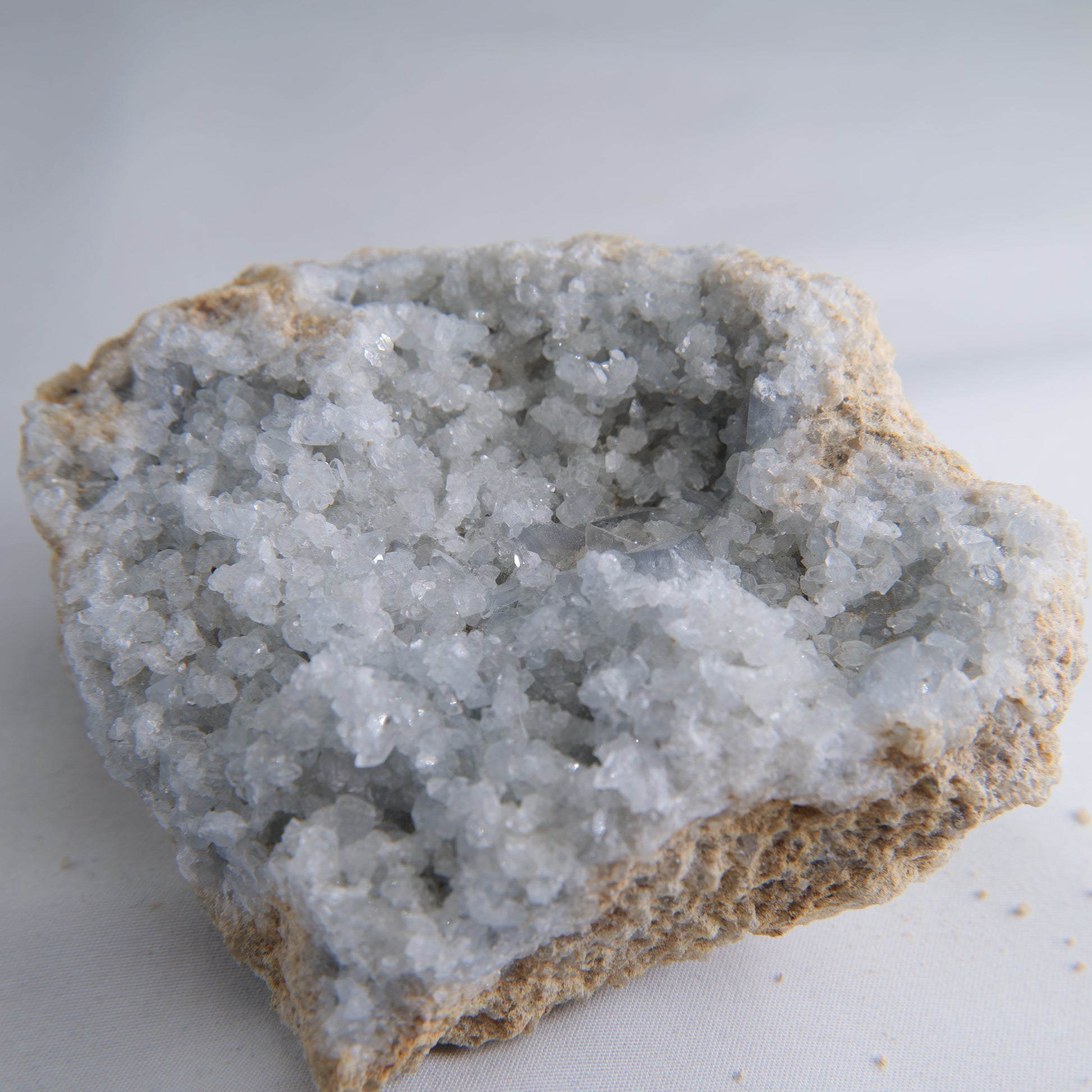 Celestite Geode Cluster Madagascar 728g - Luna Panther