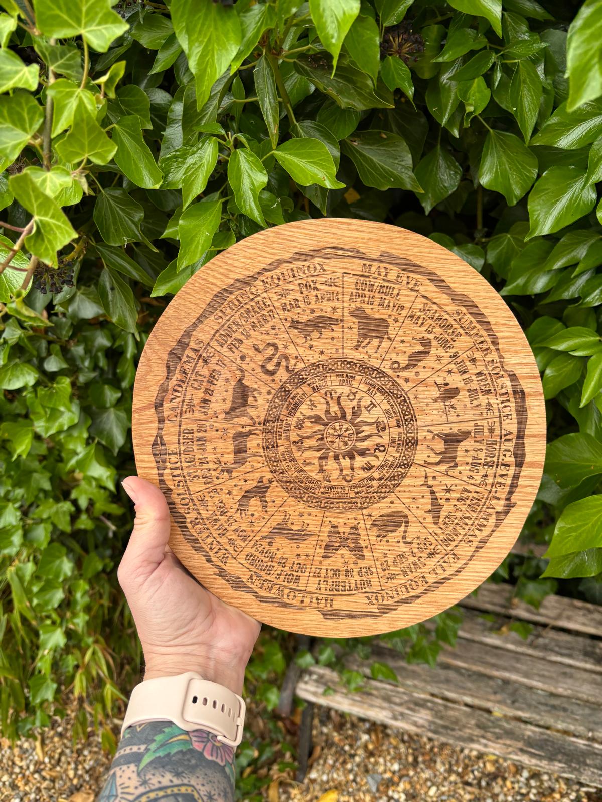 Polished Celtic Animal Zodiac Calendar featuring natural patterning and unique variations - Luna Panther