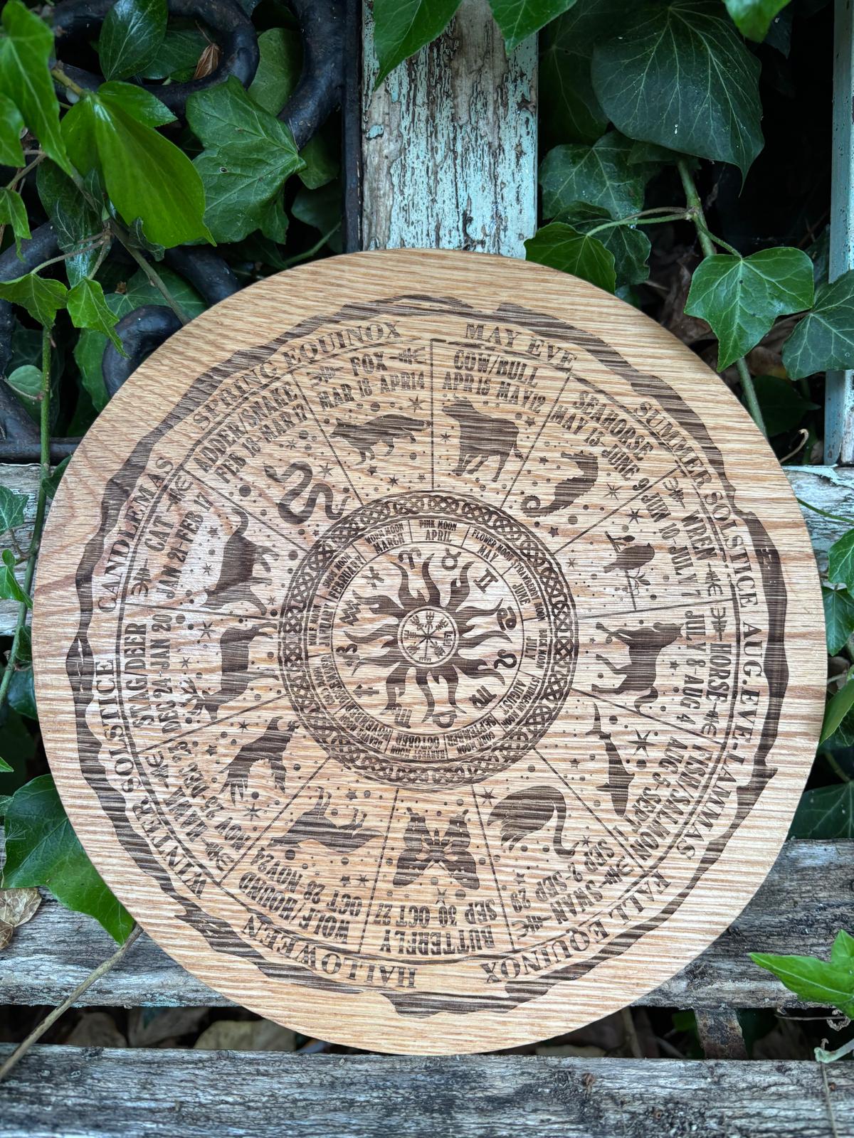 Polished Celtic Animal Zodiac Calendar featuring natural patterning and unique variations - Luna Panther