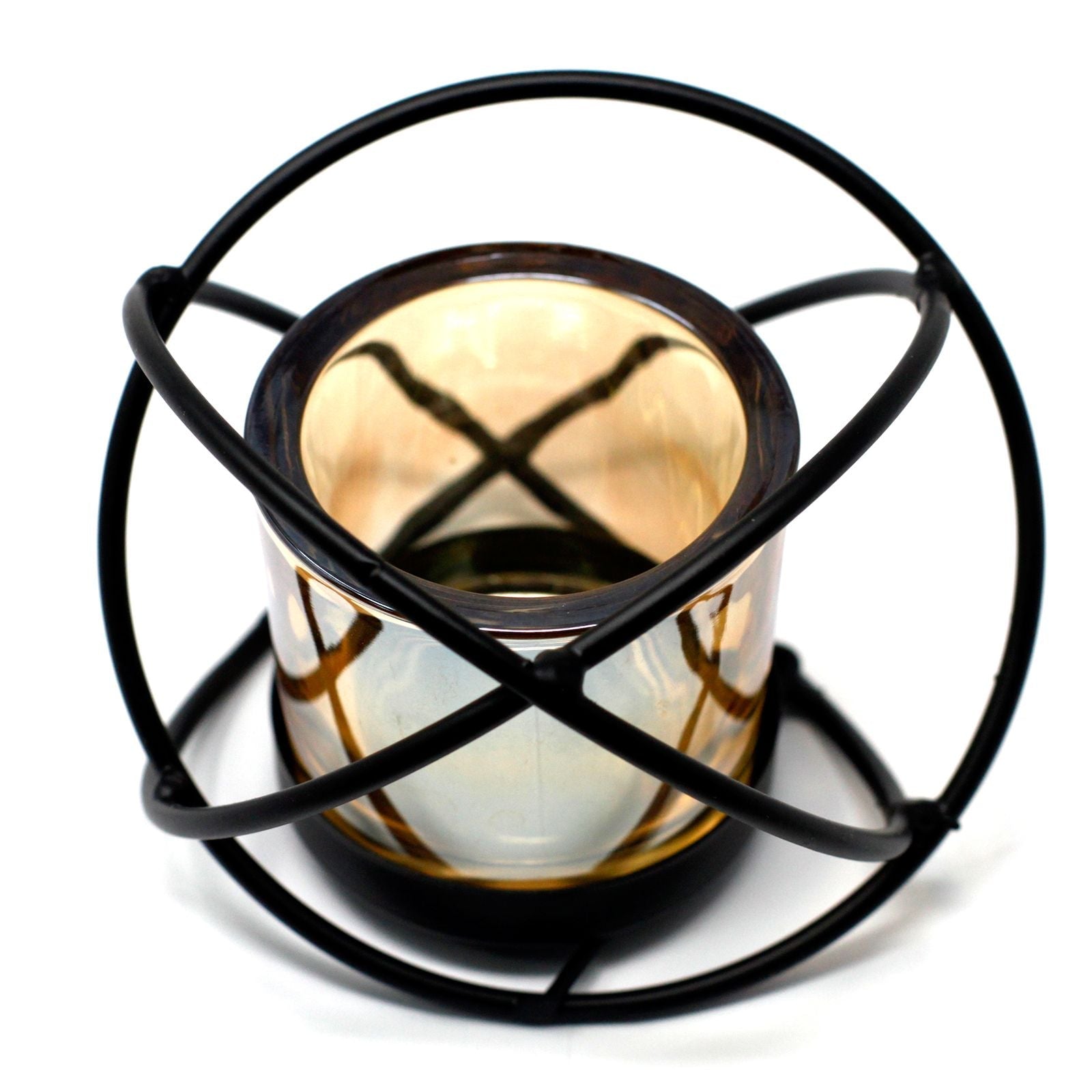 Centrepiece Iron Votive Candle Holder - 1 Cup Single Ball - Luna Panther