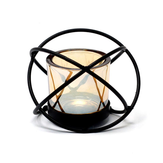 Centrepiece Iron Votive Candle Holder - 1 Cup Single Ball - Luna Panther alternate view