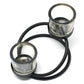 Centrepiece Iron Votive Candle Holder - 2 Cup Double Step - Luna Panther
