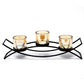 Centrepiece Iron Votive Candle Holder - 3 Cup Silhouette - Luna Panther