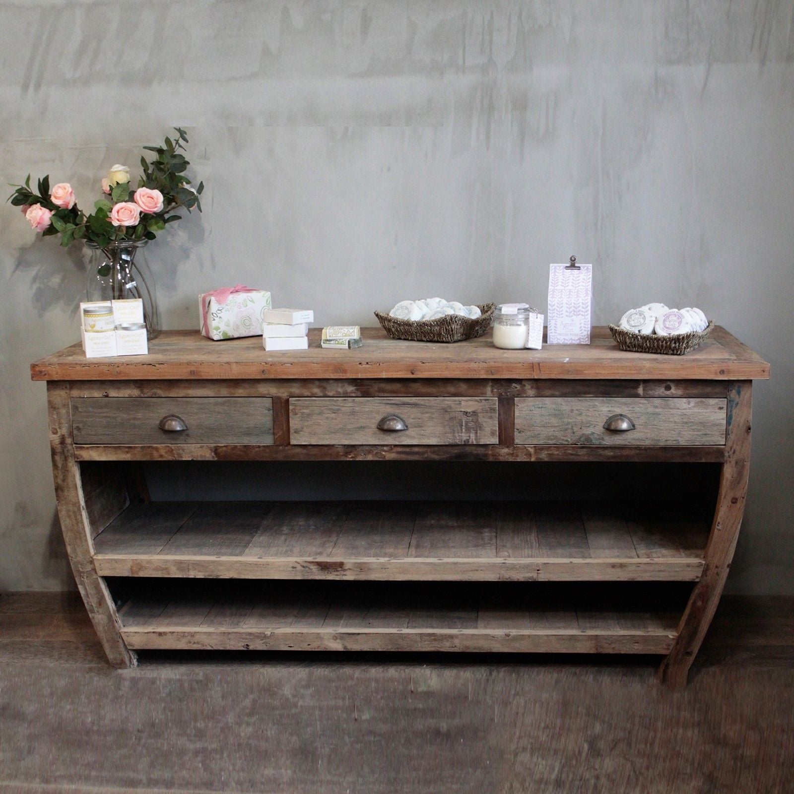 Centrepiece Recycled Wood Table - 180x60x80cm - Luna Panther