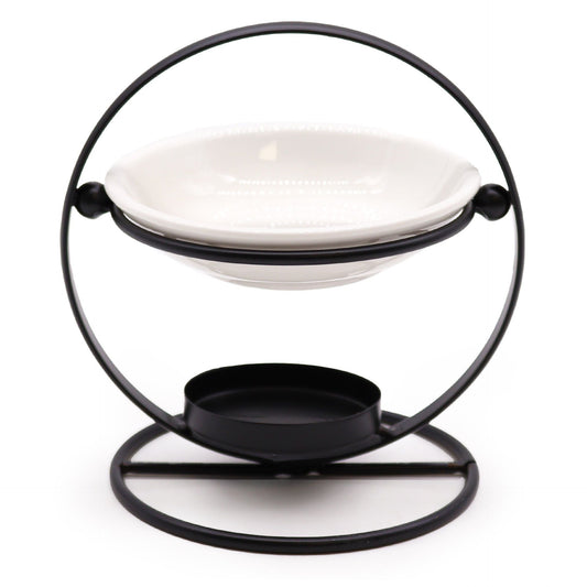 Ceramic & Metal Round Stand - Luna Panther