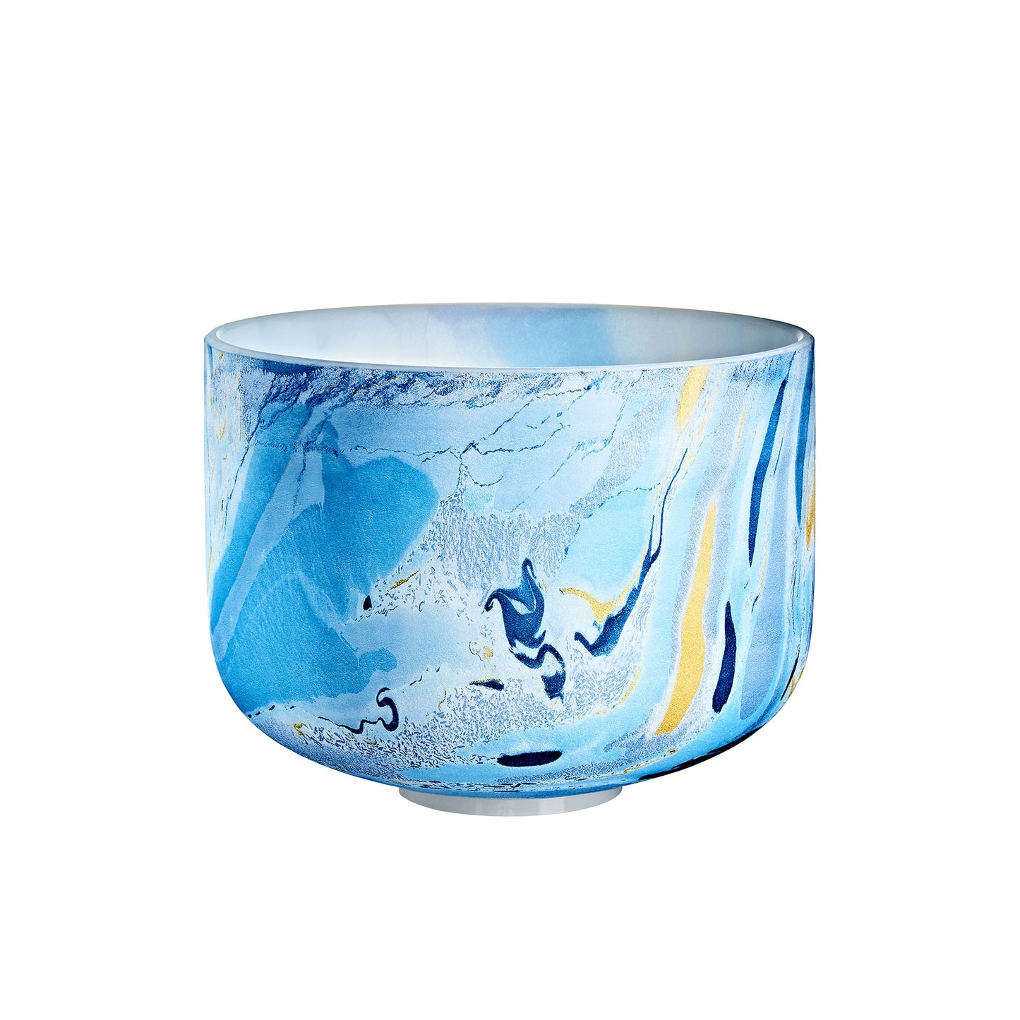 MEINL Sonic Energy Marble Crystal Singing Bowl 10" - A4/Brow Chakra/432 Hz - Dark Blue at Luna Panther