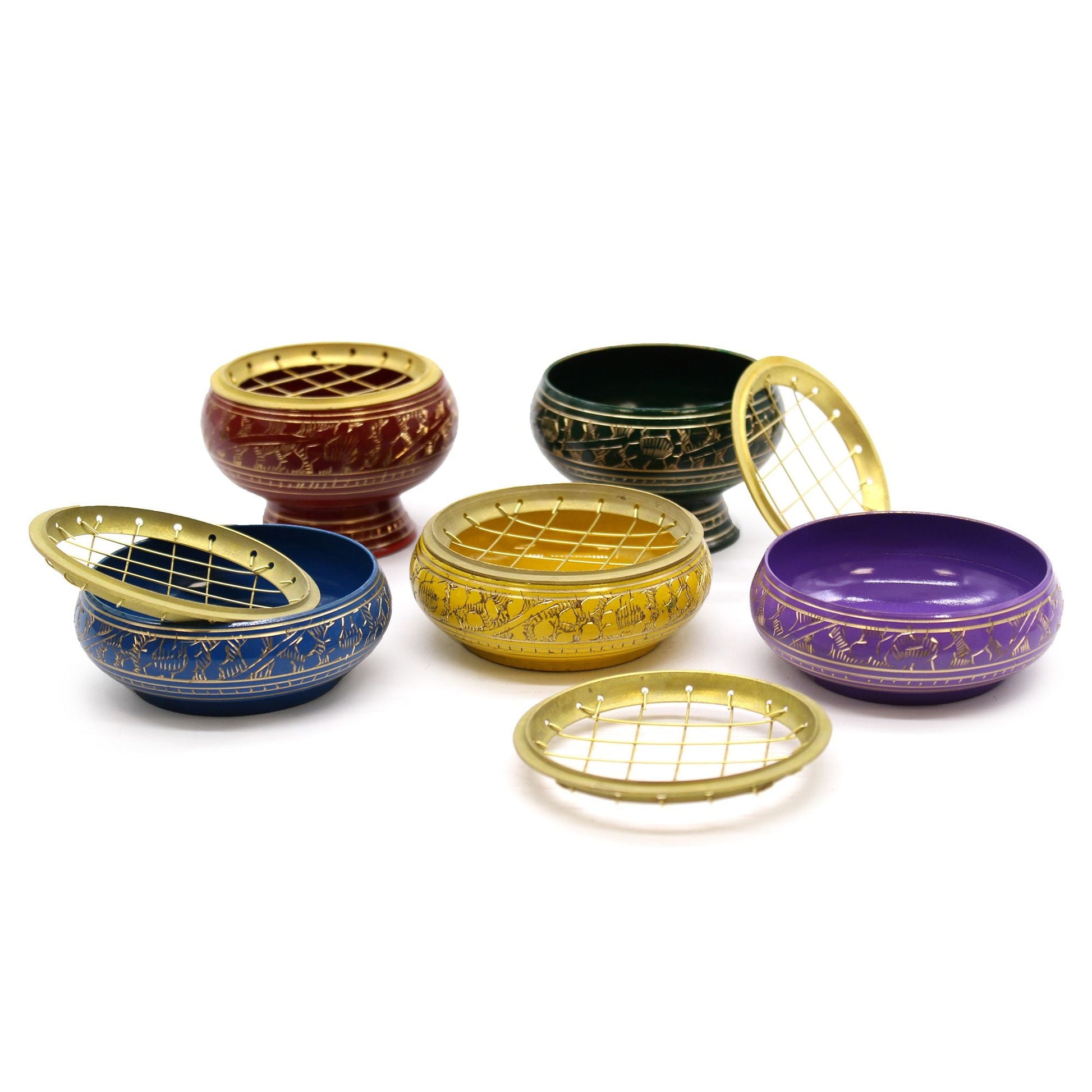 Chakra Charcoal Incense Jar - Throat - Luna Panther