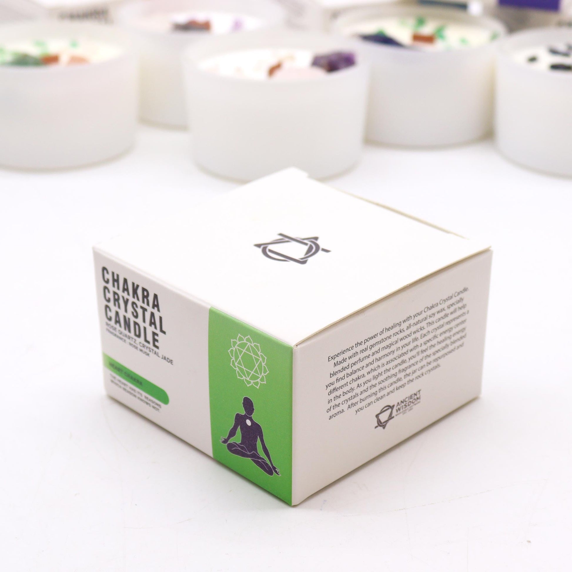 Chakra Crystal Candle - Heart Chakra - Luna Panther