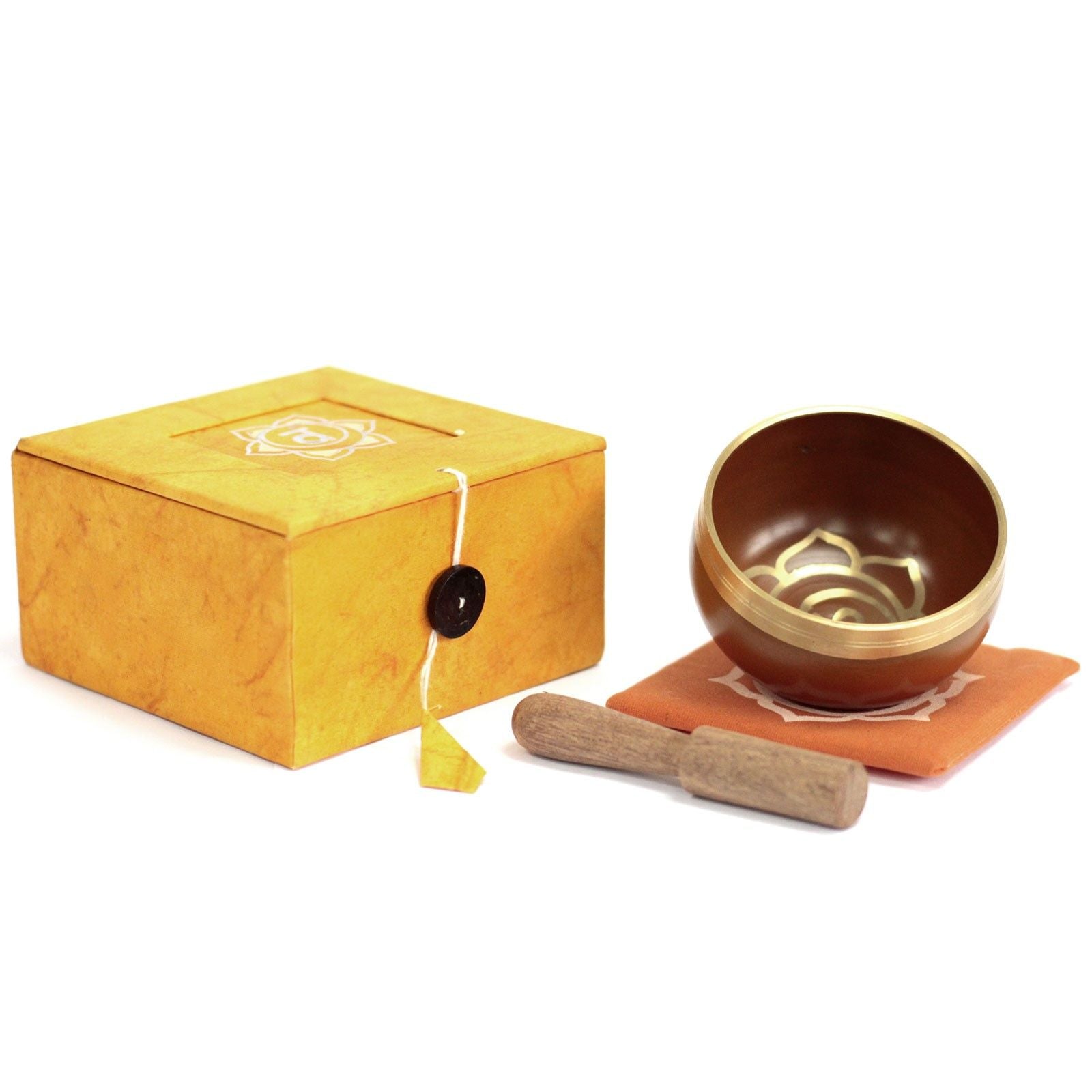 Polished Chakra Singing Bowl - Navel featuring natural patterning and unique variations - Luna Panther