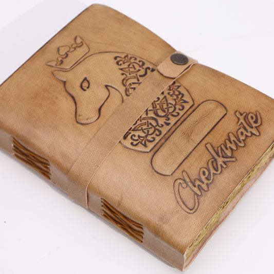 Checkmate Book - Light Tan - 200 pages deckle - edged - 20x15cm - Luna Panther alternate view