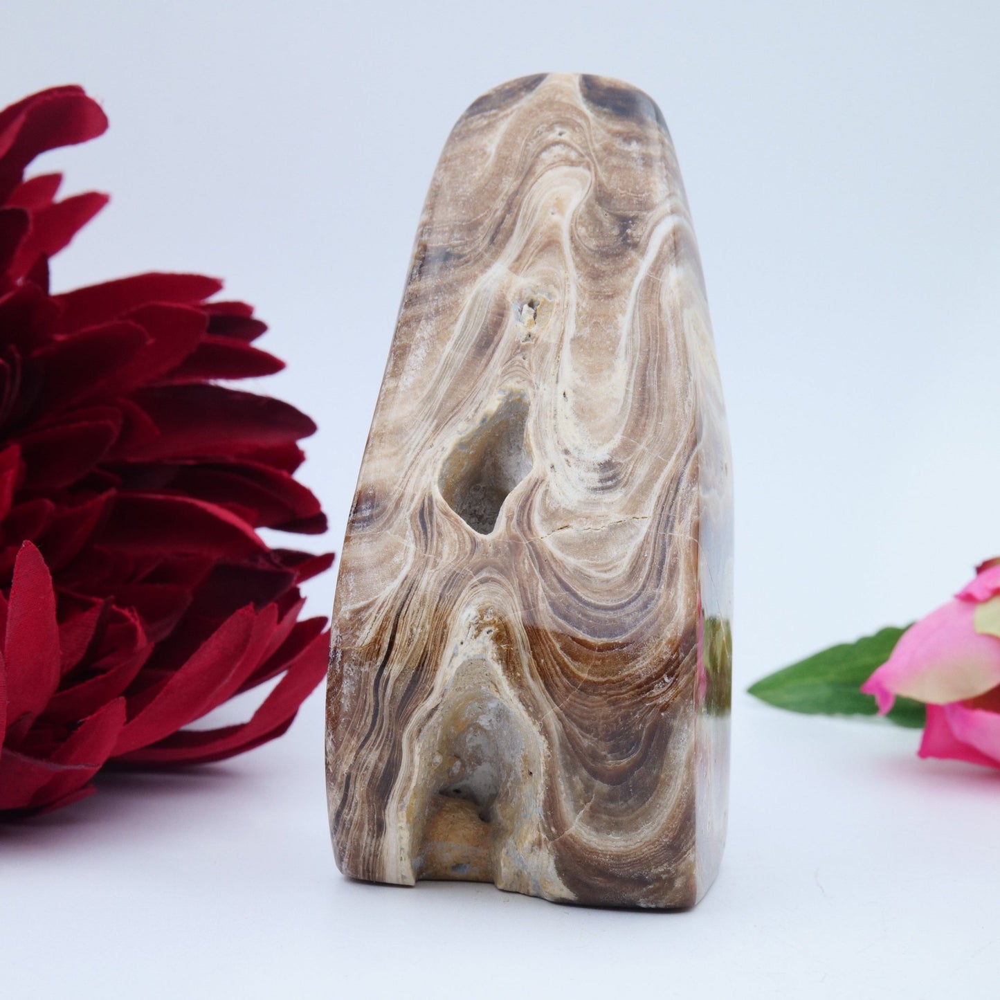 Chocolate Calcite Freeform — 328 g (105 mm) - Luna Panther