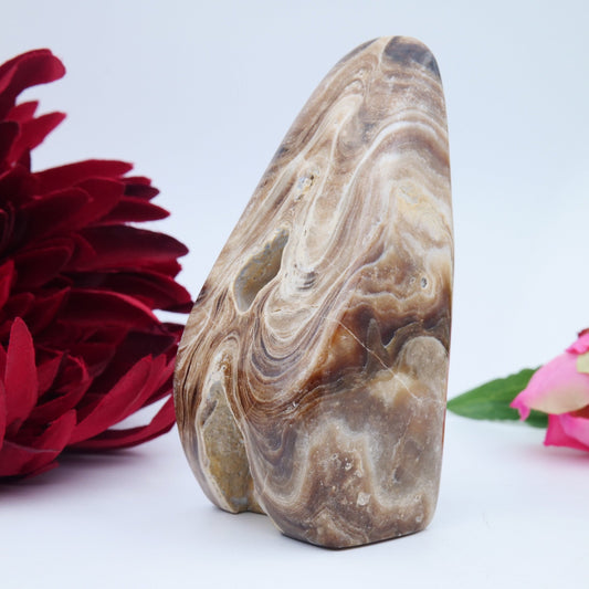 Chocolate Calcite Freeform — 328 g (105 mm) - Luna Panther alternate view