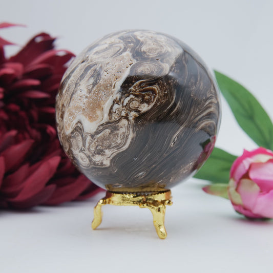Chocolate Calcite Sphere — 670 g (80 mm) - Luna Panther