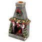 Polished Christmas Fireplace Backflow Incense Burner featuring natural patterning and unique variations - Luna Panther