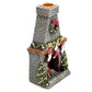 Polished Christmas Fireplace Backflow Incense Burner featuring natural patterning and unique variations - Luna Panther
