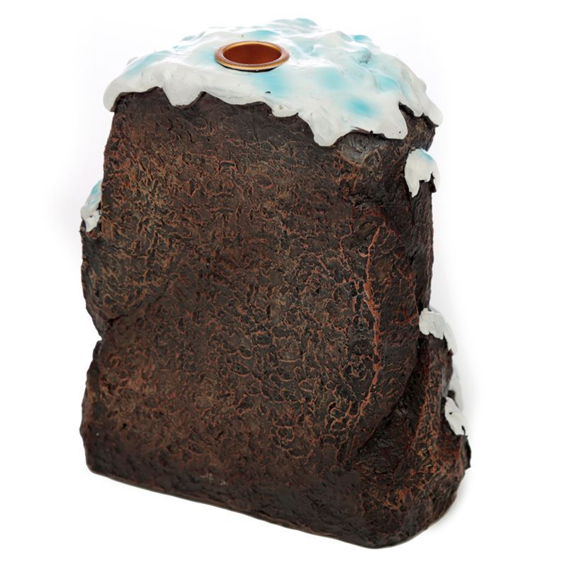 Polished Christmas Santas Grotto Backflow Incense Burner 1 featuring natural patterning and unique variations - Luna Panther