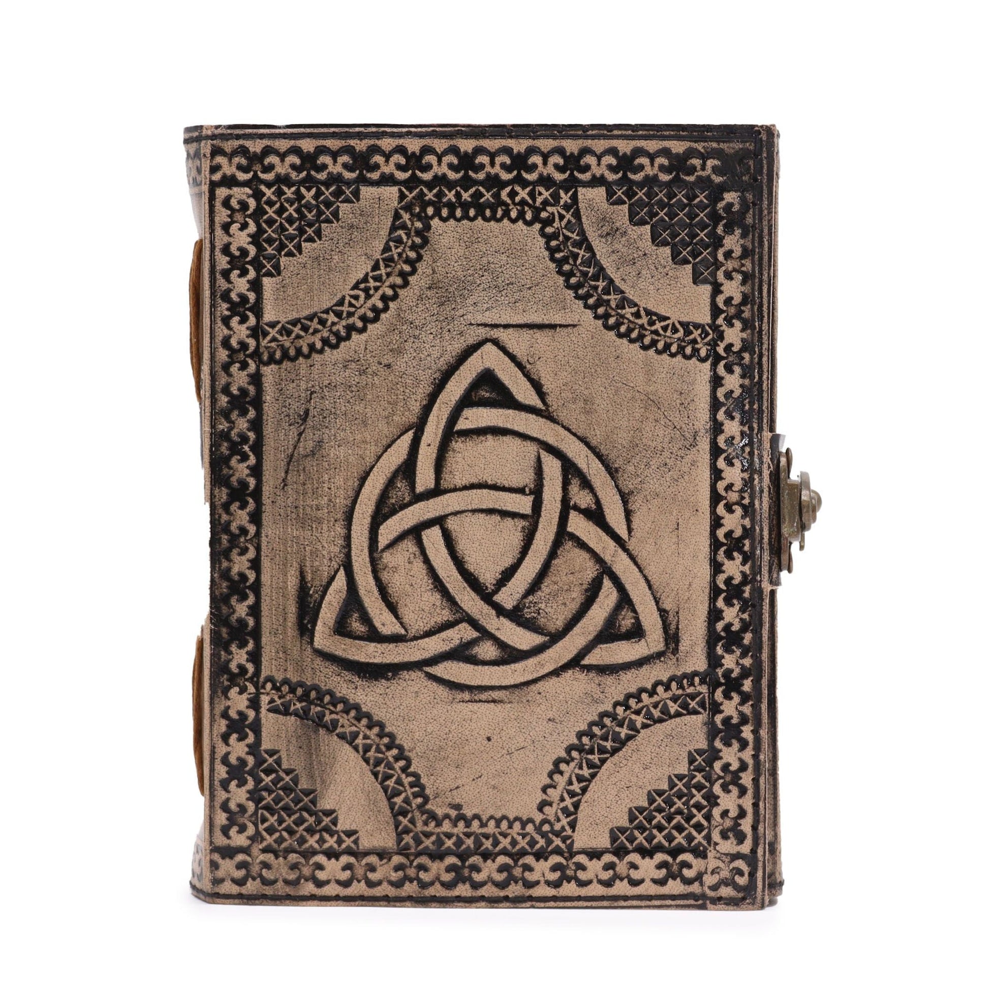 Circle Triquetra - Esoteric Notebook - Antique Grey - 200 pages Stitch Edge - 17.5x12.5x3cm - Luna Panther