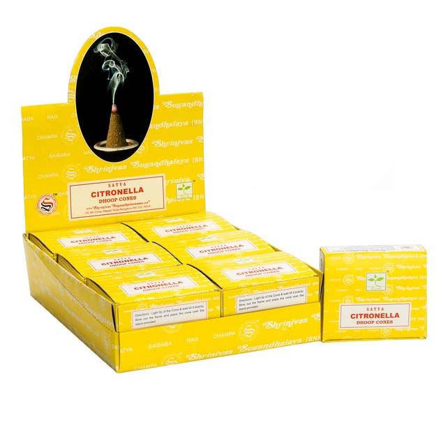 Polished Citronella Dhoop Cones featuring natural patterning and unique variations - Luna Panther
