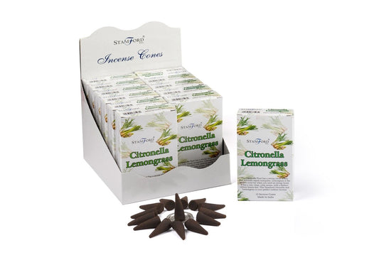 Citronella & Lemongrass Incense Cones - Luna Panther