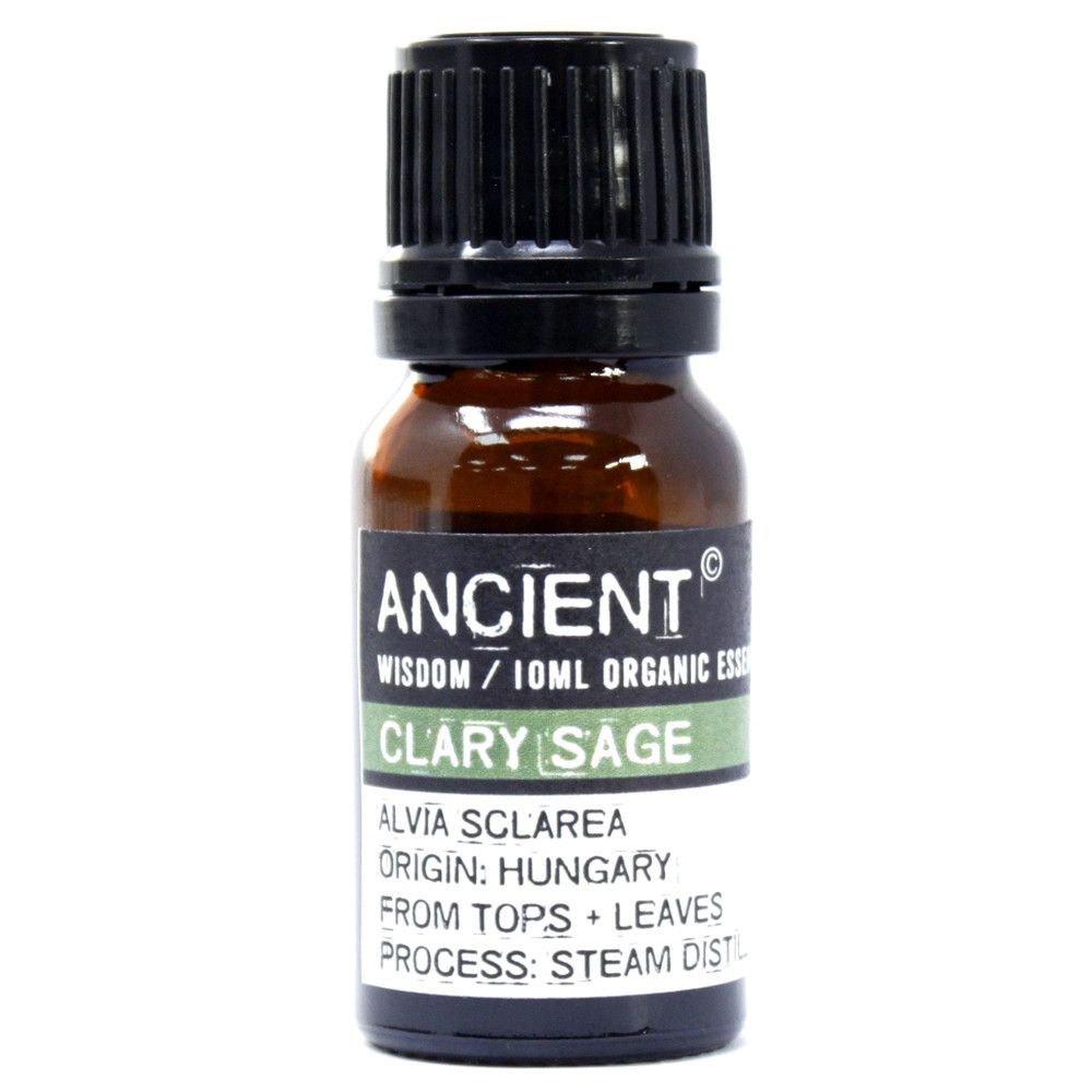 Polished Clary Sage Organic Essential Oil 10ml featuring natural patterning and unique variations - Luna Panther