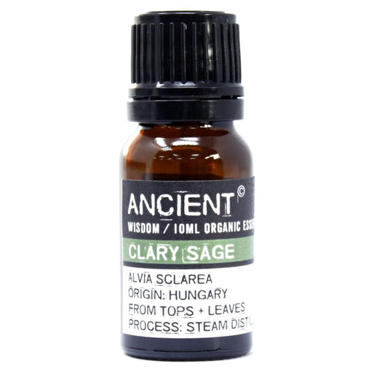 Polished Clary Sage Organic Essential Oil 10ml featuring natural patterning and unique variations - Luna Panther