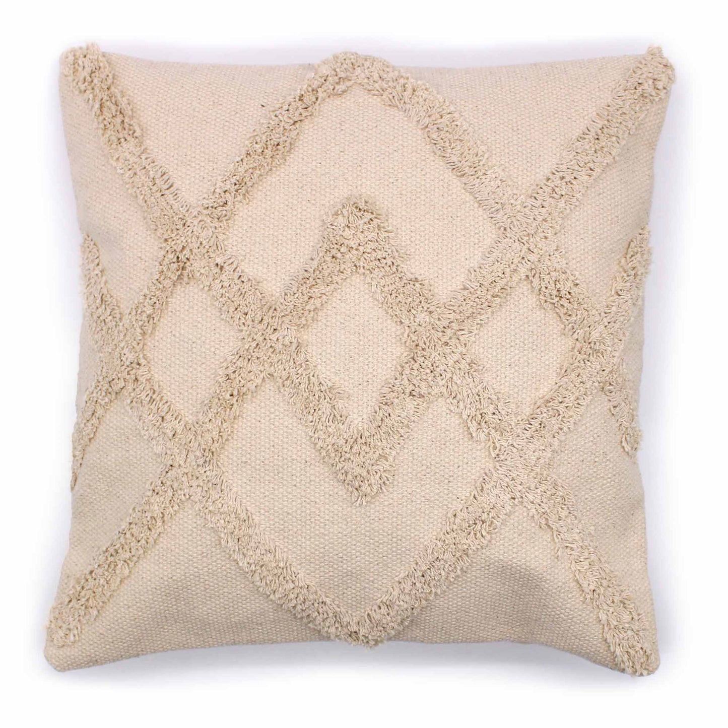 Classic Cushion Cover - Cream Lux Criss - Cross - 45x45cm - Luna Panther