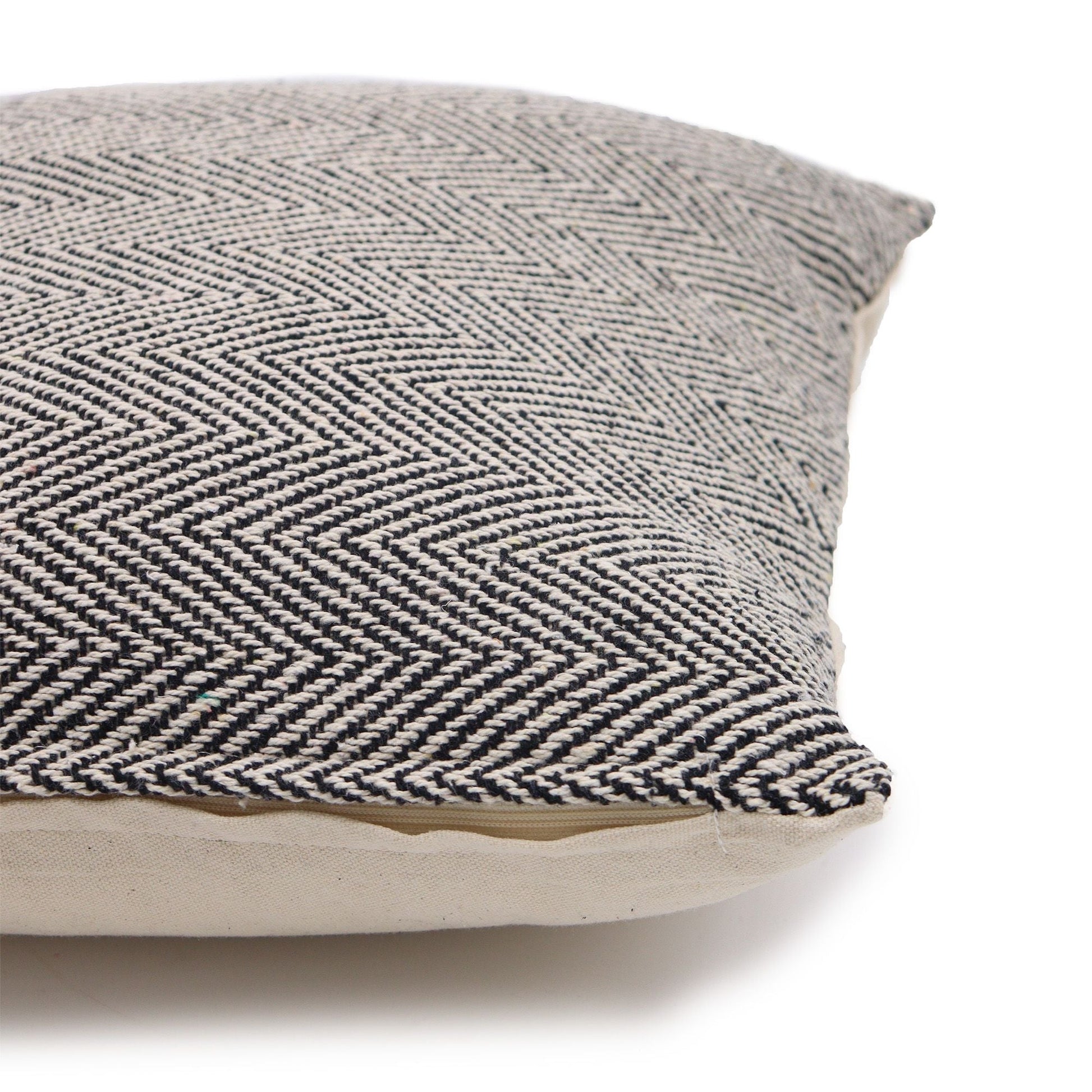 Classic Cushion Cover - Herringbone Fine Grey - 40x40cm - Luna Panther