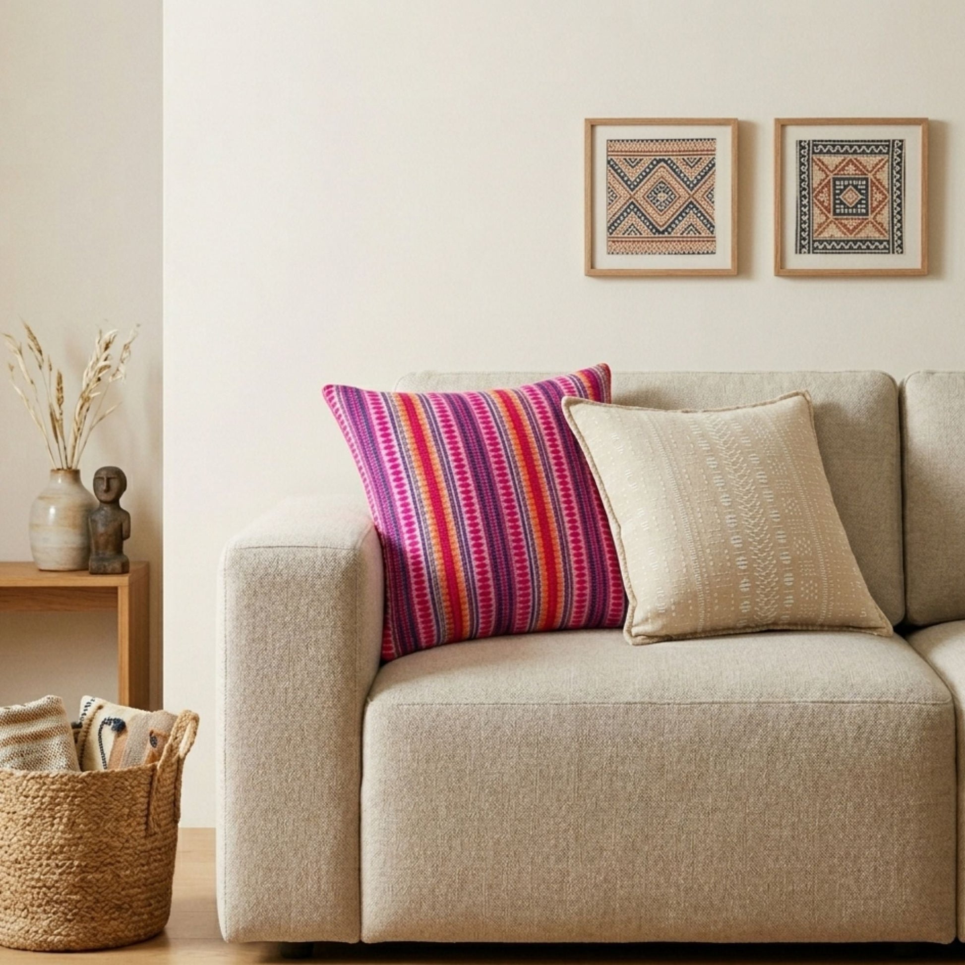 Classic Cushion Cover - Neon Stripes - 45x45cm - Luna Panther