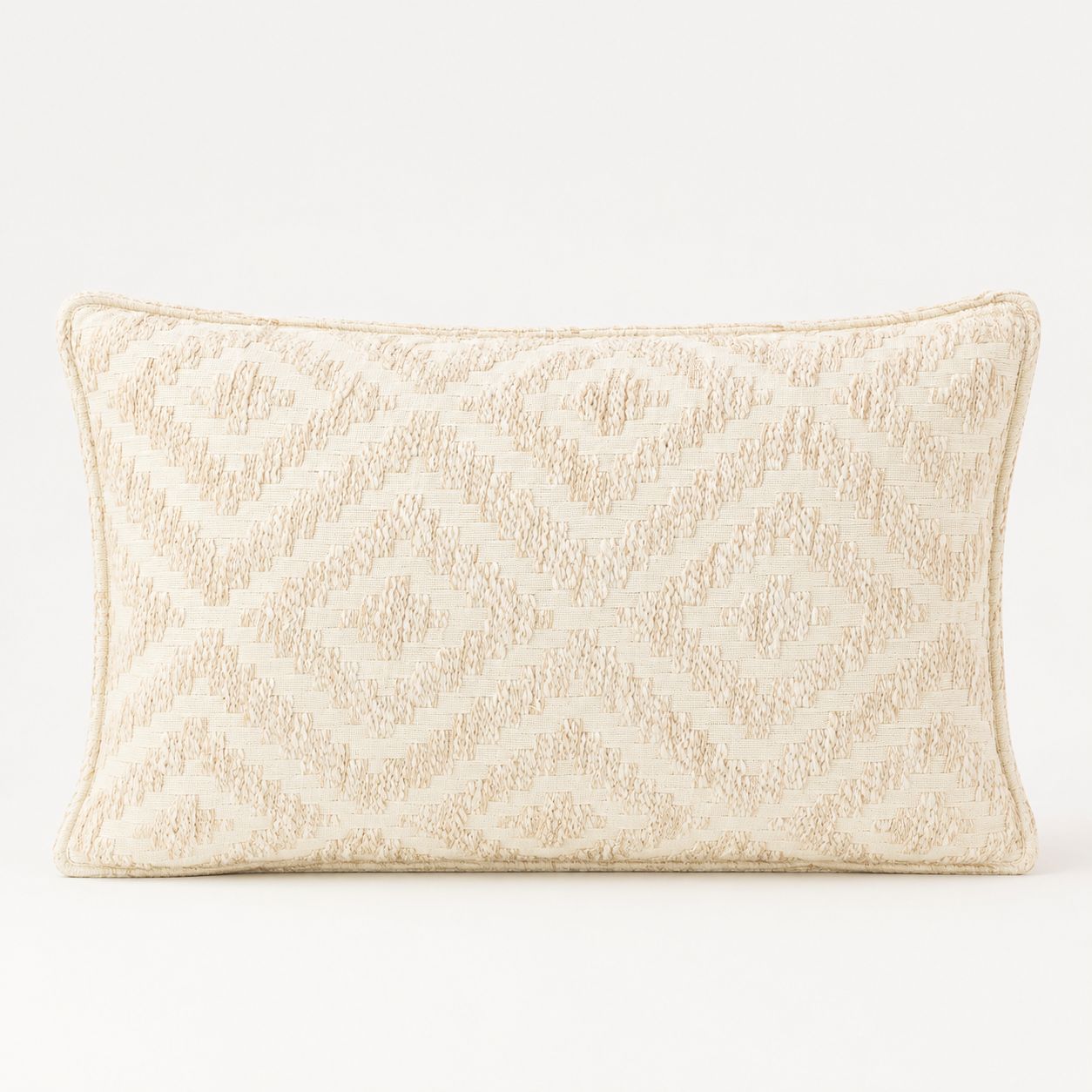 Classic Cushion Cover – Neutral Geo Creme – 30 × 50 cm – Lumber Style - Luna Panther