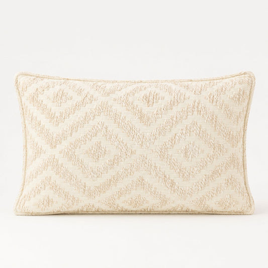 Classic Cushion Cover – Neutral Geo Creme – 30 × 50 cm – Lumber Style - Luna Panther