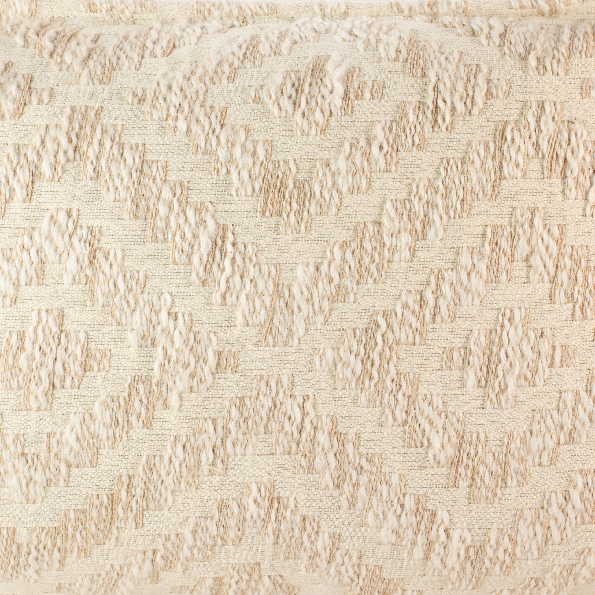 Classic Cushion Cover – Neutral Geo Creme – 30 × 50 cm – Lumber Style - Luna Panther