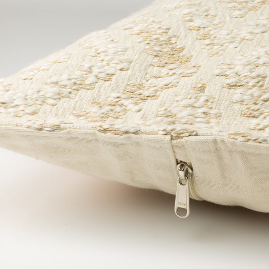 Classic Cushion Cover – Neutral Geo Creme – 60 × 60 cm – Jumbo Style - Luna Panther alternate view