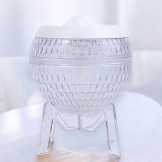 Polished Clear Humidifer Mondo Planet - USB - Colour Change (down light) featuring natural patterning and unique variations - Luna Panther