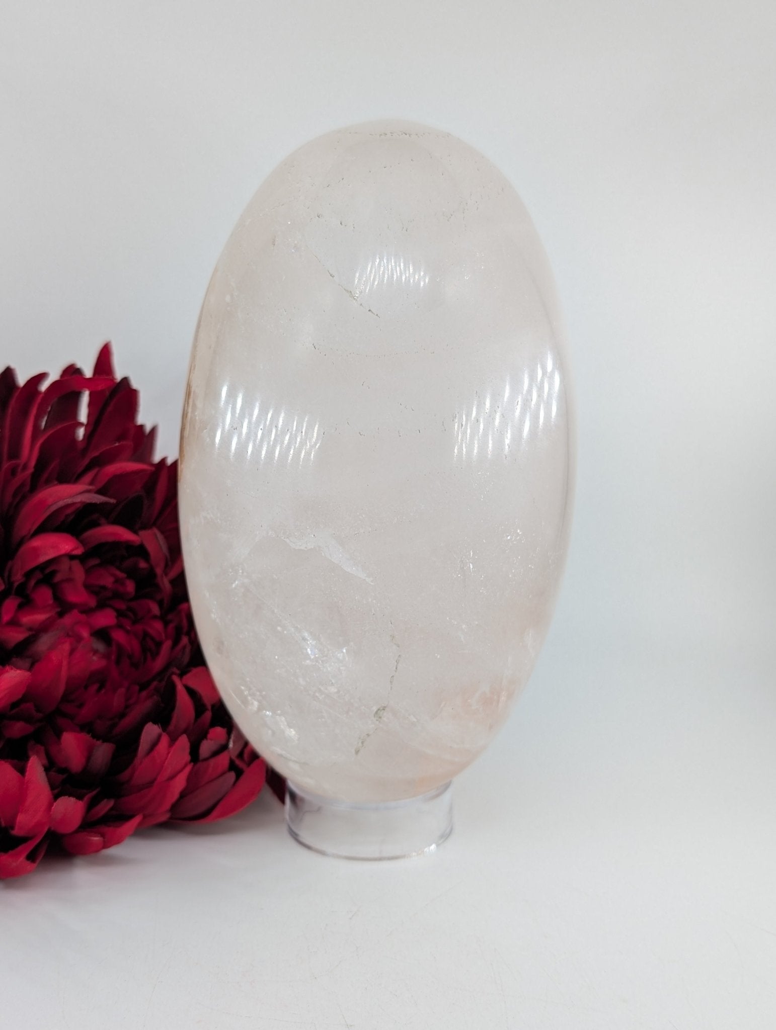 Polished Clear Quartz Shiva Lingam 2557g featuring clear transparency and light-catching facets - Luna Panther