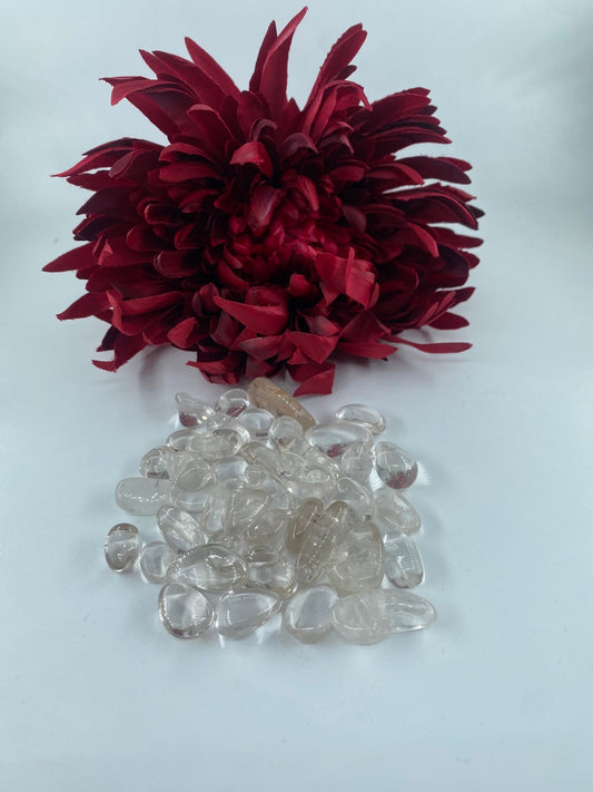 Polished Clear Quartz - Tumble Stone featuring clear transparency and light-catching facets - Luna Panther