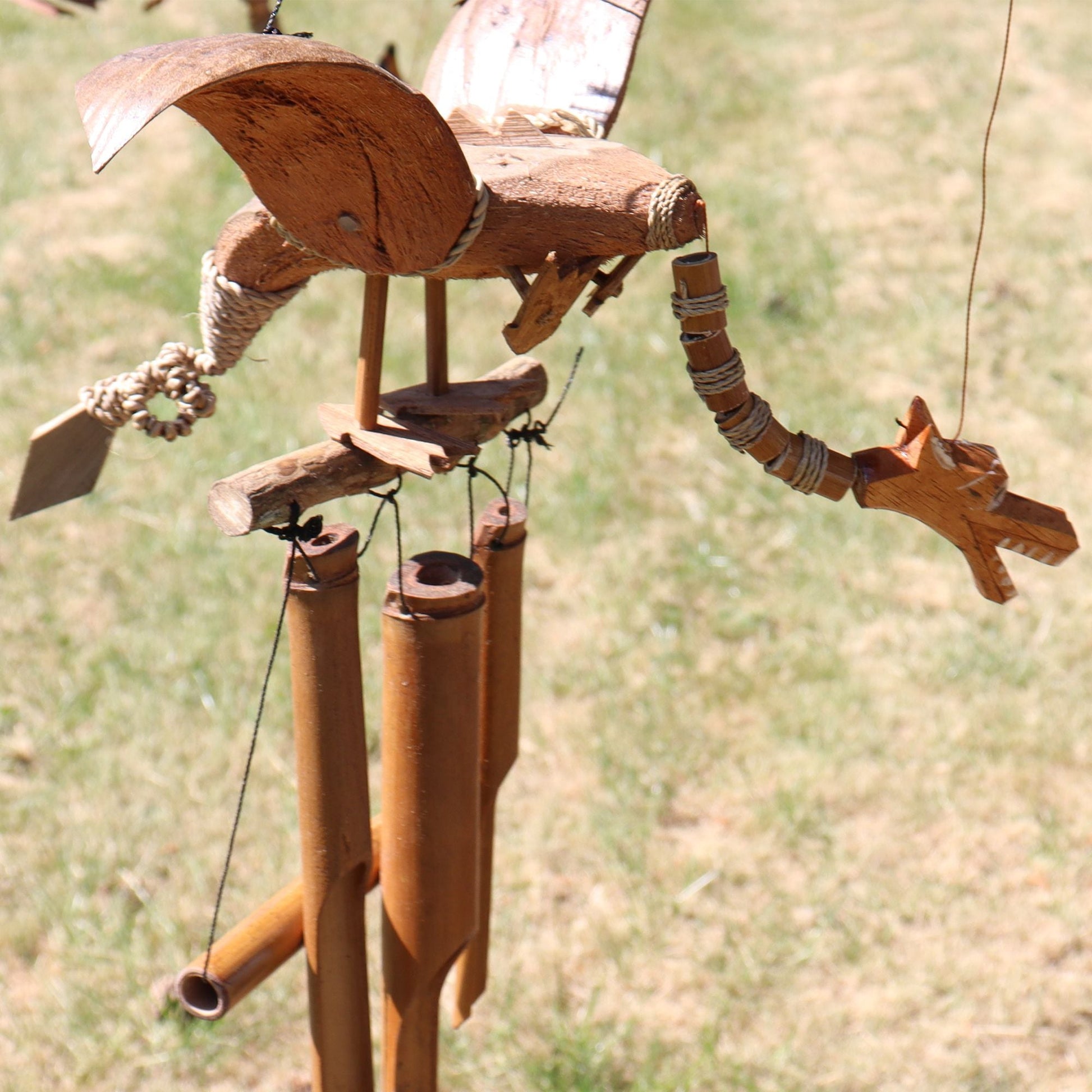 Coconut Dragon Wind Chimes - Luna Panther