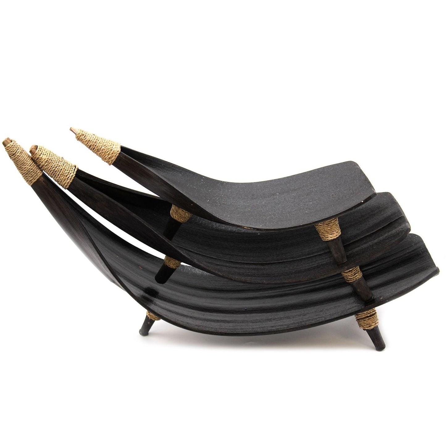 Coconut Leaf Fruit Bowl Set - Chocolate - Luna Panther