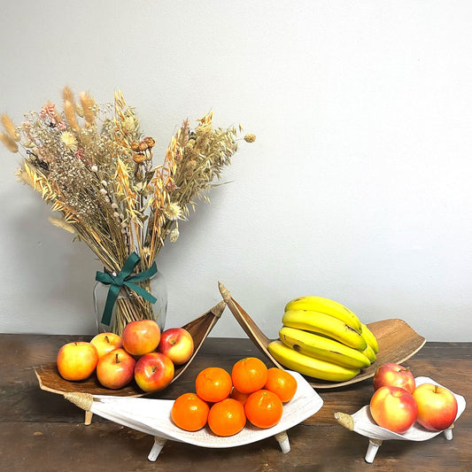 Coconut Leaf Fruit Bowl Set - Whitewash - Luna Panther alternate view